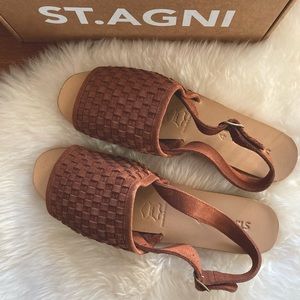 St. Agni Darci Platted Sandal, size 41